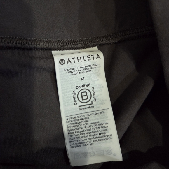 Athleta Charcoal Gray High-Waisted  Capri Leggings Women's  Sz.M - Picture 5 of 8